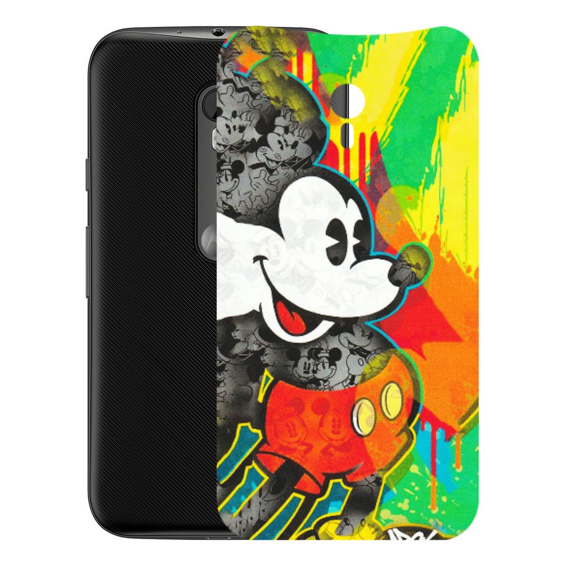 Motorola Phone Skins (All Models) - Multiple Mickey With Colourful Texture - Matte Finish (M-84) Motorola Moto G3