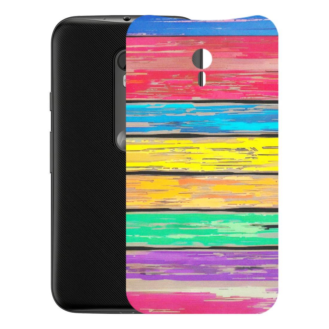 Motorola Phone Skins (All Models) - Multi Colour Wooden Wall - Matte Finish (M-96) Motorola Moto G3