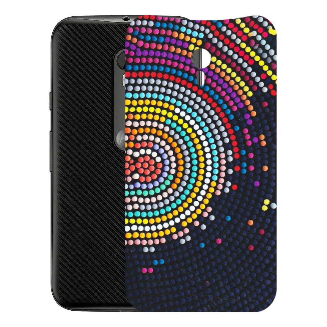 Motorola Phone Skins (All Models) - Rainbow Dot Mandala - Matte Finish (M-97) Motorola Moto G3