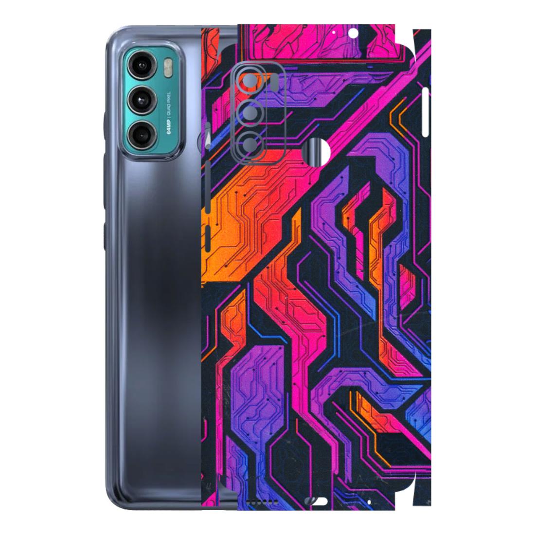 Motorola Phone Skins (All Models) - Tech Circuits Futuristic - 3D Embossed Finish (L-07) Motorola Moto G40 Fusion (5G)
