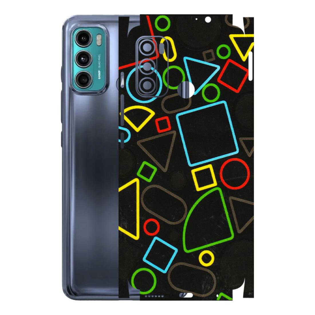 Motorola Phone Skins (All Models) - Black Shapes - 3D Embossed Finish (L-131) Motorola Moto G40 Fusion (5G)