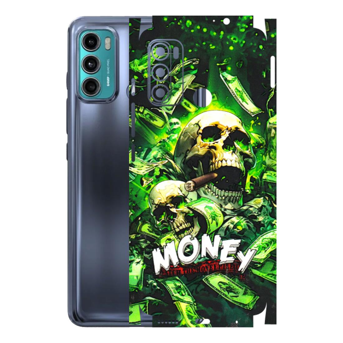 Motorola Phone Skins (All Models) - Skull Money - 3D Embossed Finish (L-303) Motorola Moto G40 Fusion (5G)