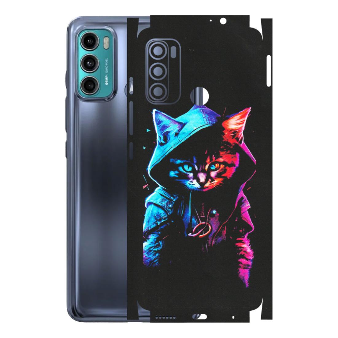 Motorola Phone Skins (All Models) - Cyberpunk Cat - Matte Finish (M-45) Motorola Moto G40 Fusion (5G)