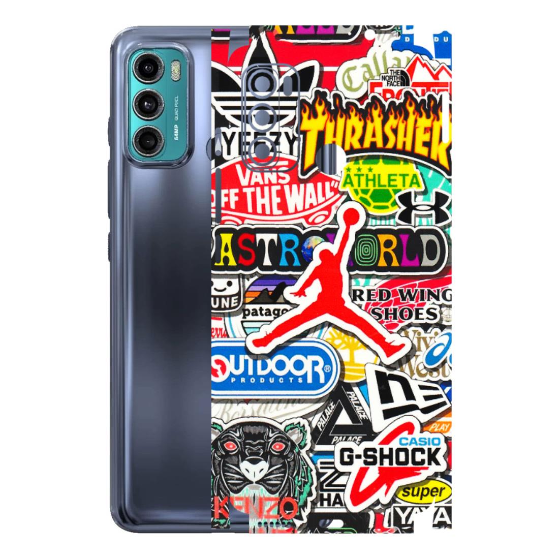 Motorola Phone Skins (All Models) - Multi Brands Sticker Graffiti - 3D Embossed Finish (L-37) Motorola Moto G40