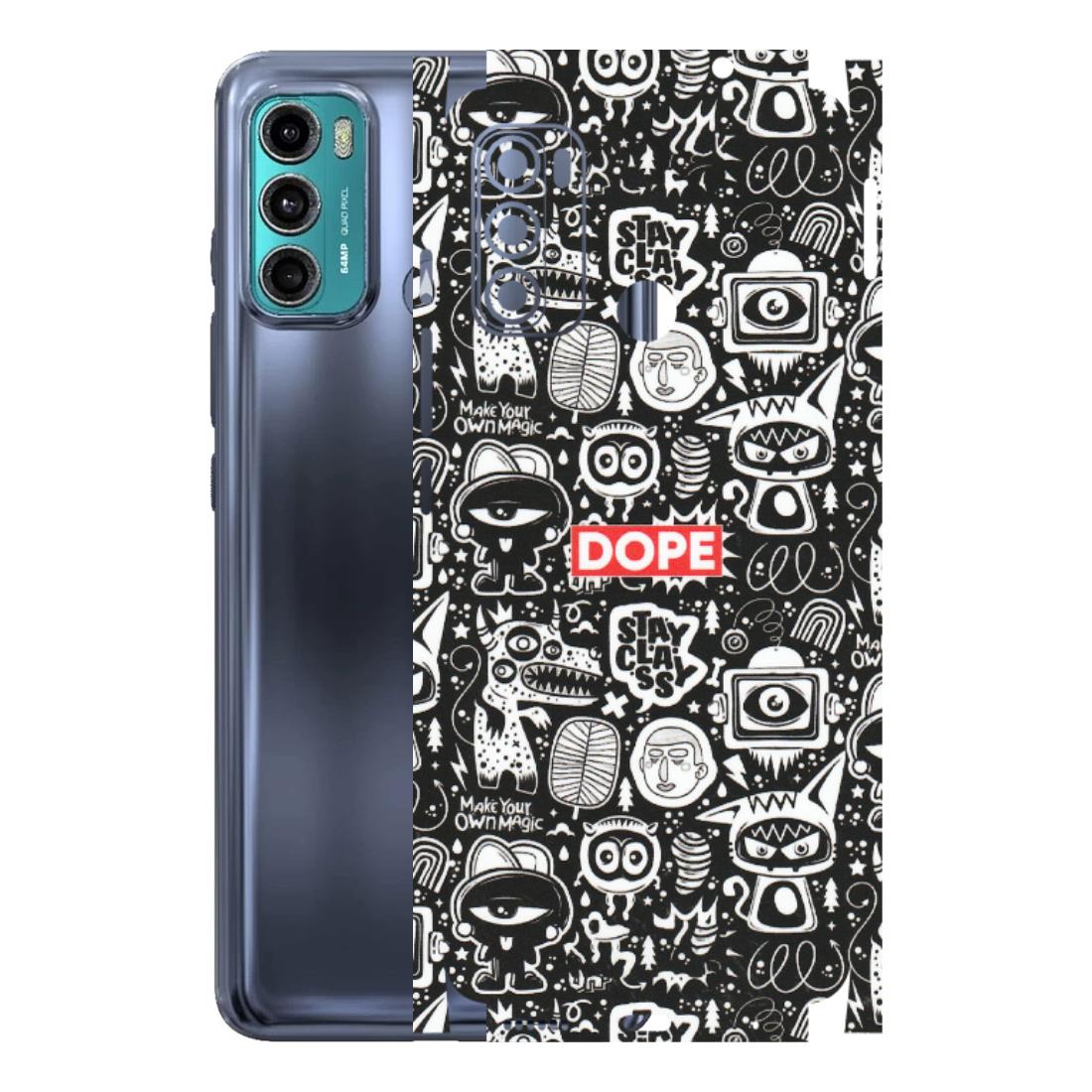 Motorola Phone Skins (All Models) - Dope Stay Classy Black Doodles - Matte Finish (M-126) Motorola Moto G40