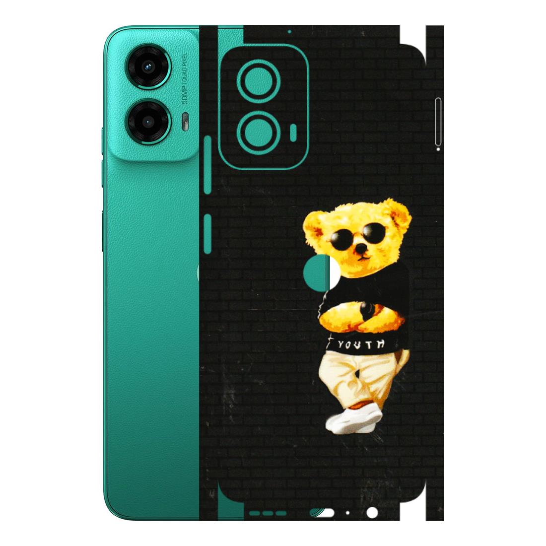 Motorola Phone Skins (All Models) - Classy Teddy Bear - 3D Embossed Finish (L-116) Motorola Moto G45 (5G)