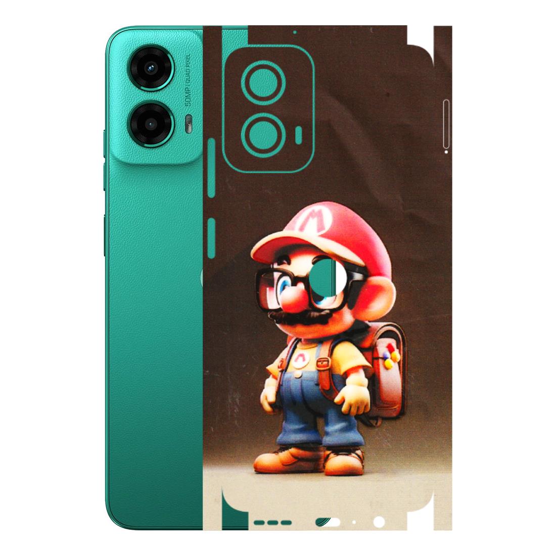 Motorola Phone Skins (All Models) - Little Mario - 3D Embossed Finish (L-119) Motorola Moto G45 (5G)