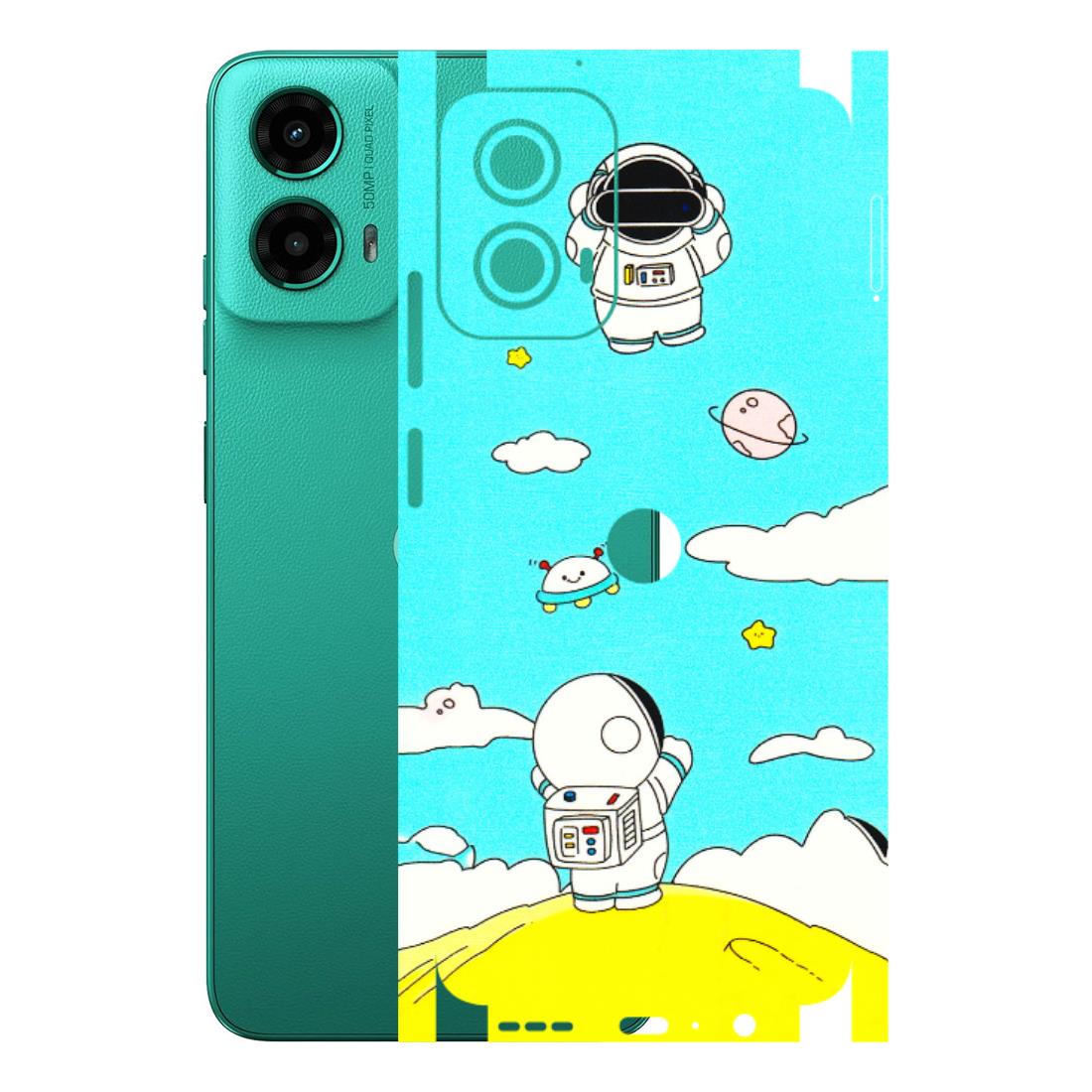Motorola Phone Skins (All Models) - Blue Skies Astro Float - 3D Embossed Finish (L-230) Motorola Moto G45 (5G)