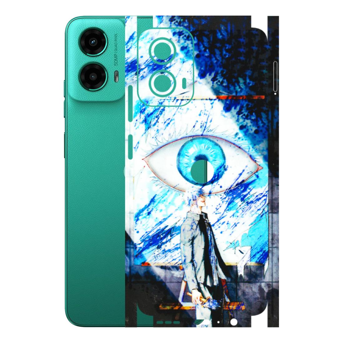Motorola Phone Skins (All Models) - Gojo Satoru evil eye - 3D Embossed Finish (L-239) Motorola Moto G45 (5G)