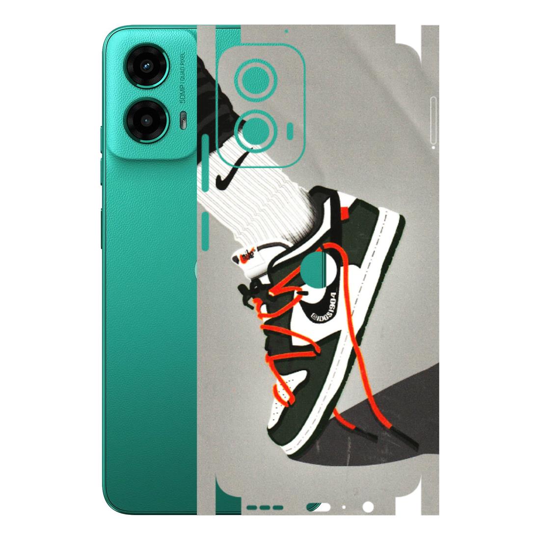 Motorola Phone Skins (All Models) - New Grey Sneaker - 3D Embossed Finish (L-261) Motorola Moto G45 (5G)