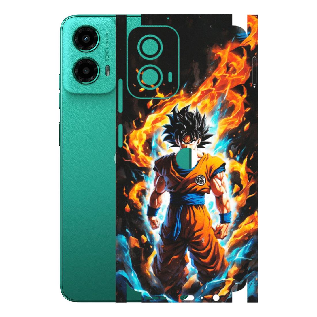 Motorola Phone Skins (All Models) - Goku Transformation Anime - Matte Finish (M-159) Motorola Moto G45 (5G)