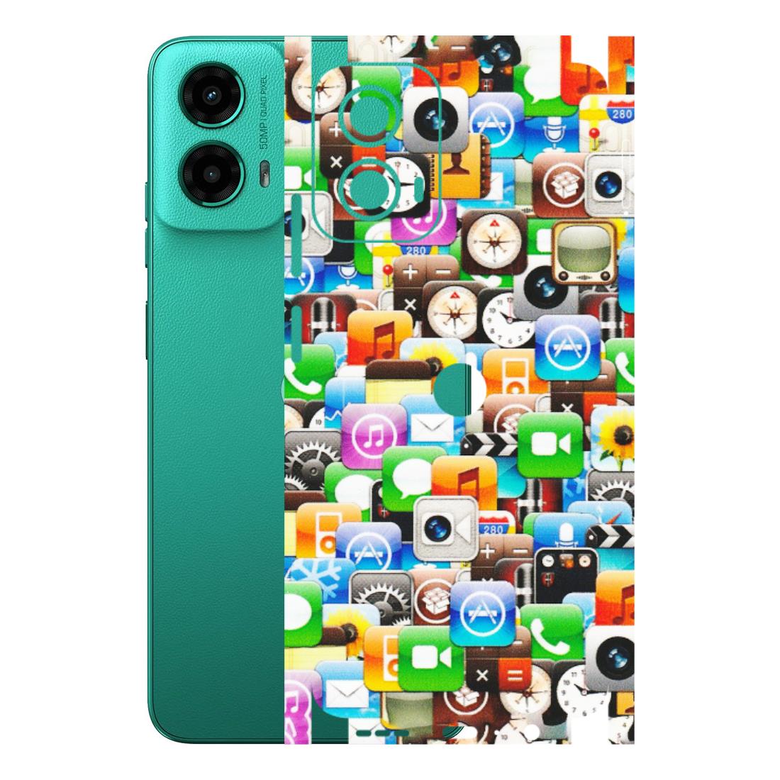 Motorola Phone Skins (All Models) - All Apple Icons - Matte Finish (M-93) Motorola Moto G45 (5G)
