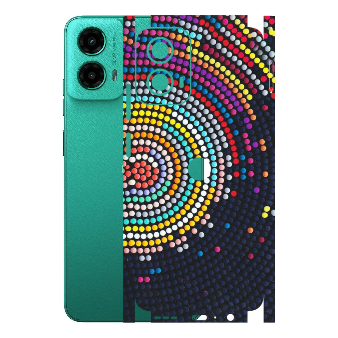 Motorola Phone Skins (All Models) - Rainbow Dot Mandala - Matte Finish (M-97) Motorola Moto G45 (5G)