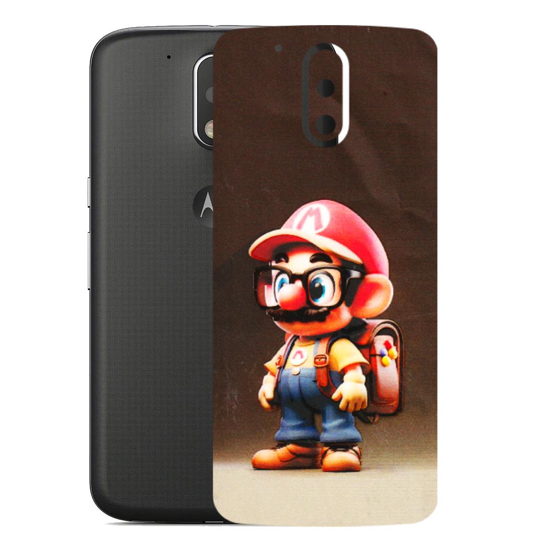 Motorola Phone Skins (All Models) - Little Mario - 3D Embossed Finish (L-119) Motorola Moto G4