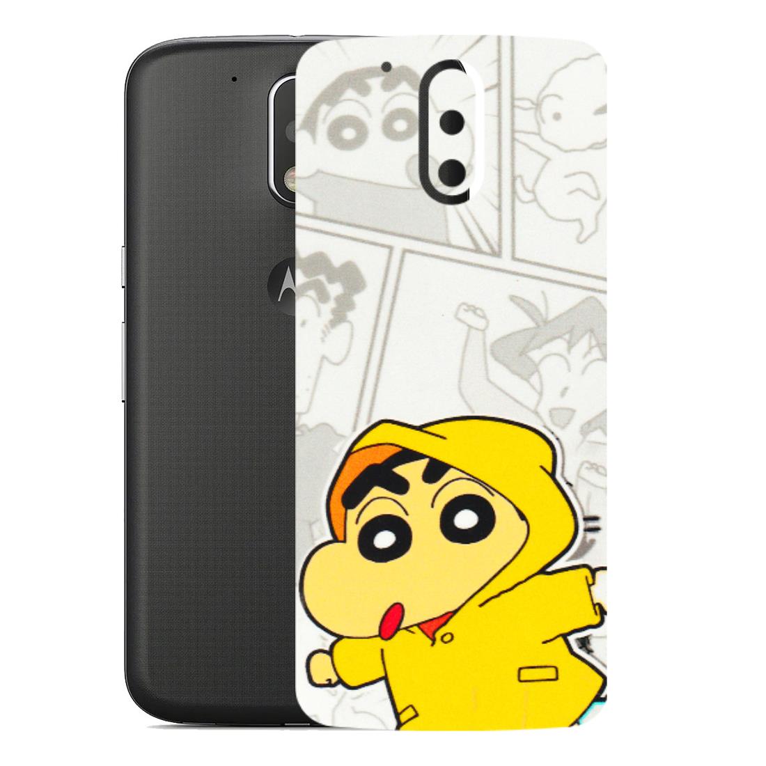 Motorola Phone Skins (All Models) - Yellow Shinchan Comic - 3D Embossed Finish (L-246) Motorola Moto G4
