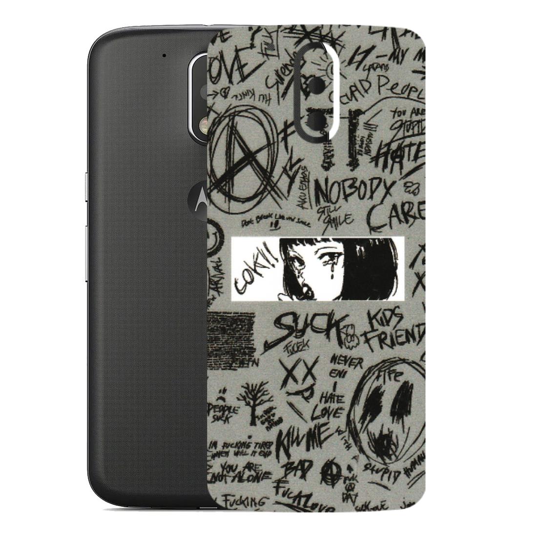 Motorola Phone Skins (All Models) - Never Have Love Anime - 3D Embossed Finish (L-260) Motorola Moto G4