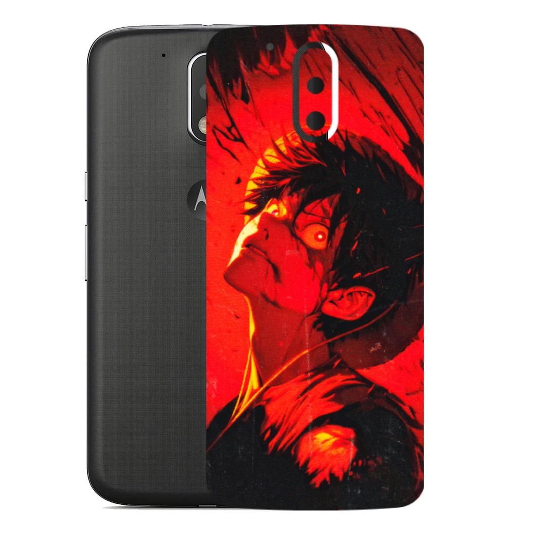 Motorola Phone Skins (All Models) - D.Luffy Power Up One Piece Anime - 3D Embossed Finish (L-326) Motorola Moto G4