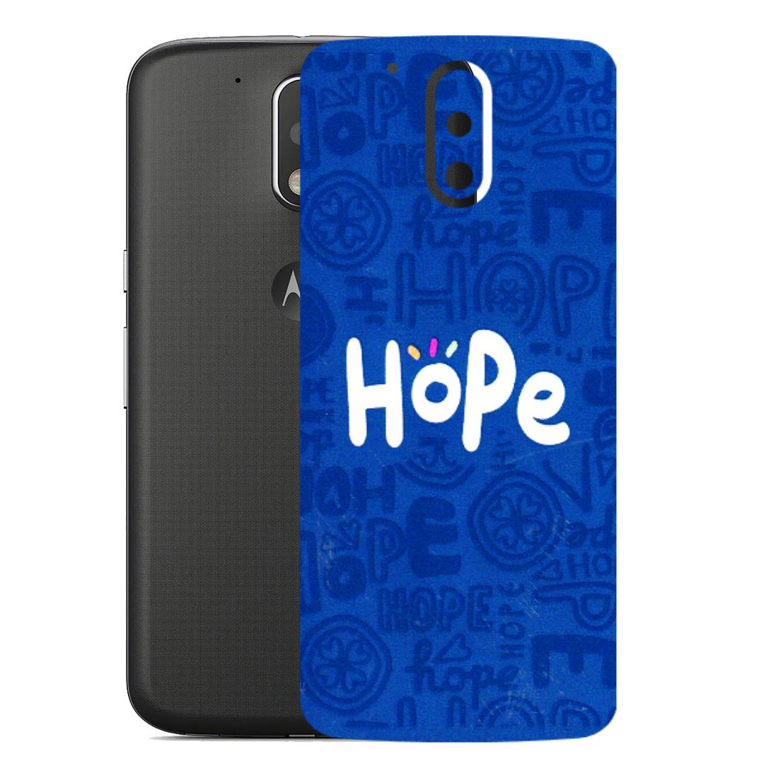 Motorola Phone Skins (All Models) - Hope Doodles Blue - 3D Embossed Finish (L-43) Motorola Moto G4