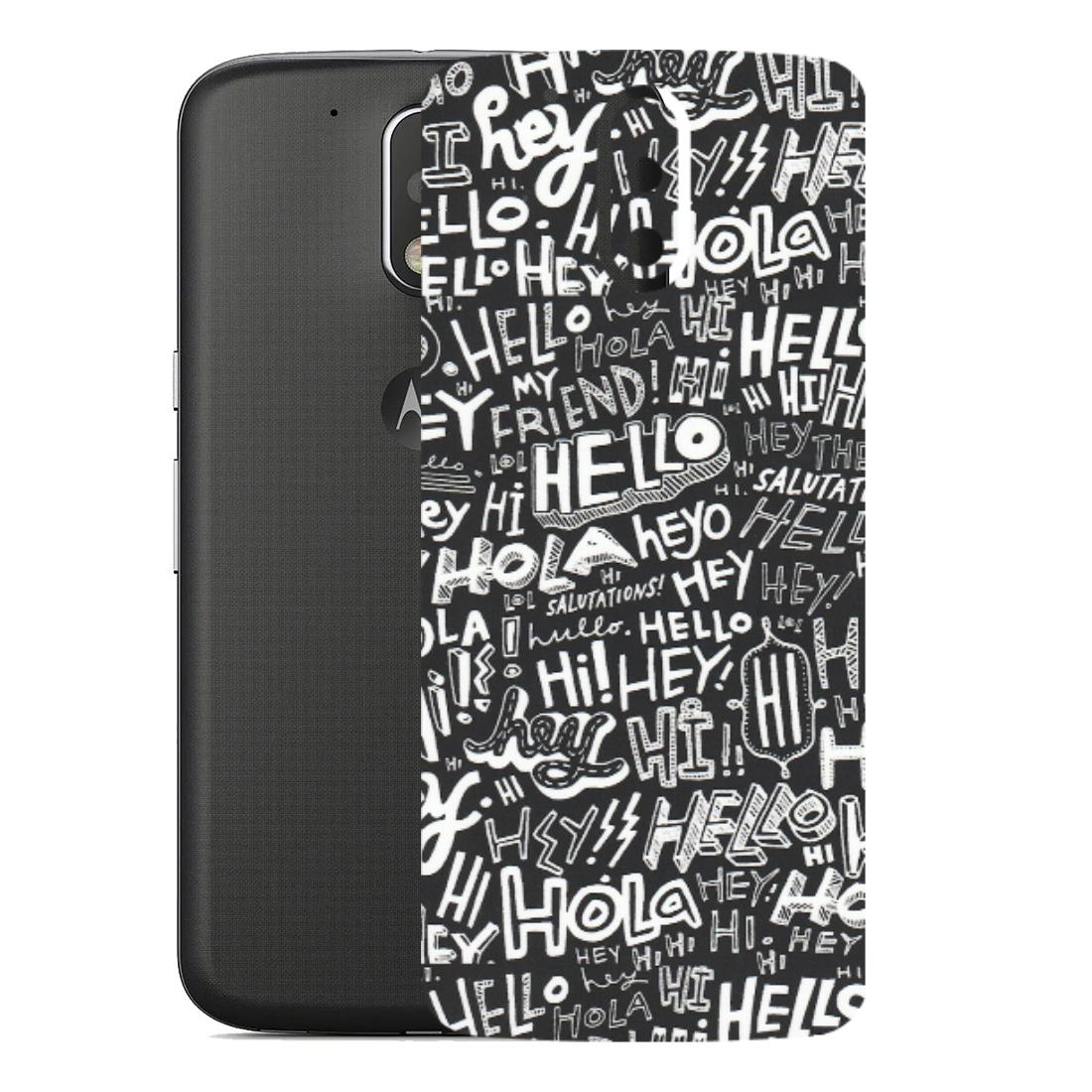 Motorola Phone Skins (All Models) - Hi Hello Doodles - Matte Finish (M-25) Motorola Moto G4