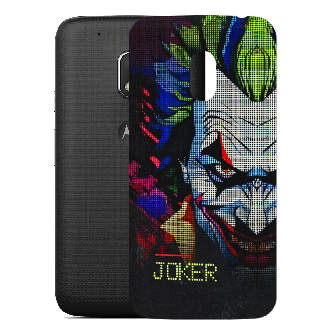 Motorola Phone Skins (All Models) - Joker Dot Matrix - 3D Embossed Finish (L-08) Motorola Moto G4 Play