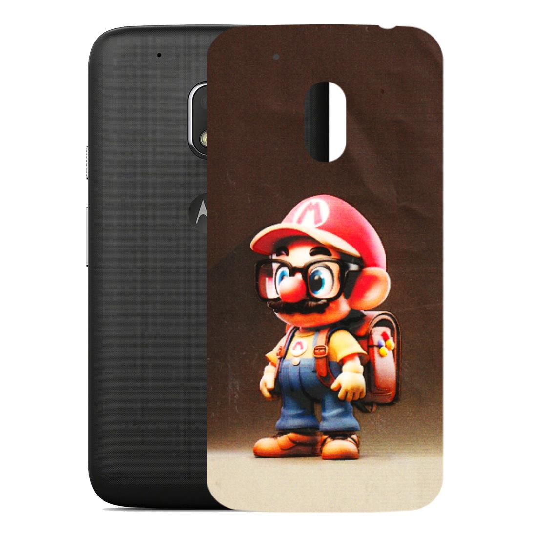 Motorola Phone Skins (All Models) - Little Mario - 3D Embossed Finish (L-119) Motorola Moto G4 Play
