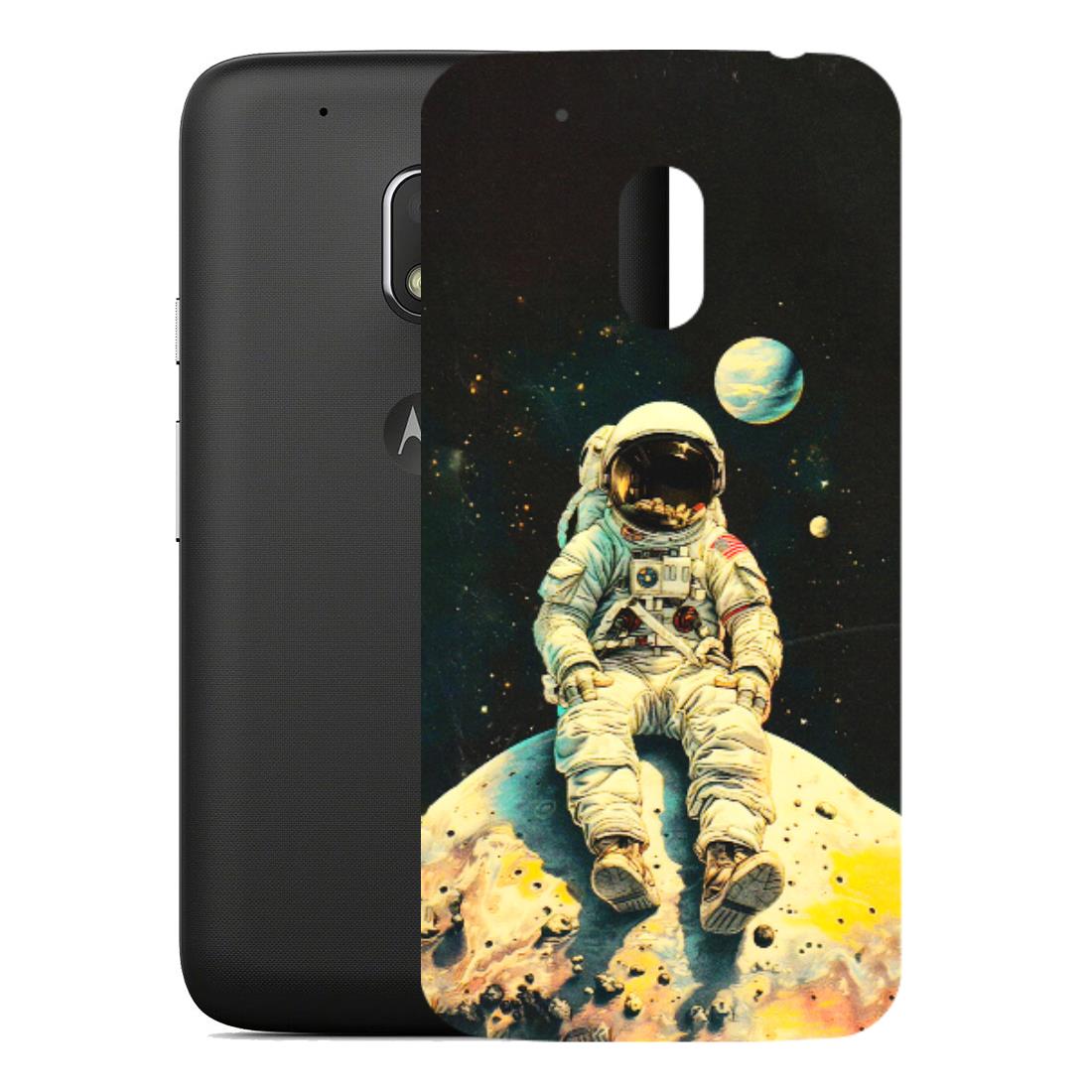 Motorola Phone Skins (All Models) - Astronaut in Space - 3D Embossed Finish (L-16) Motorola Moto G4 Play