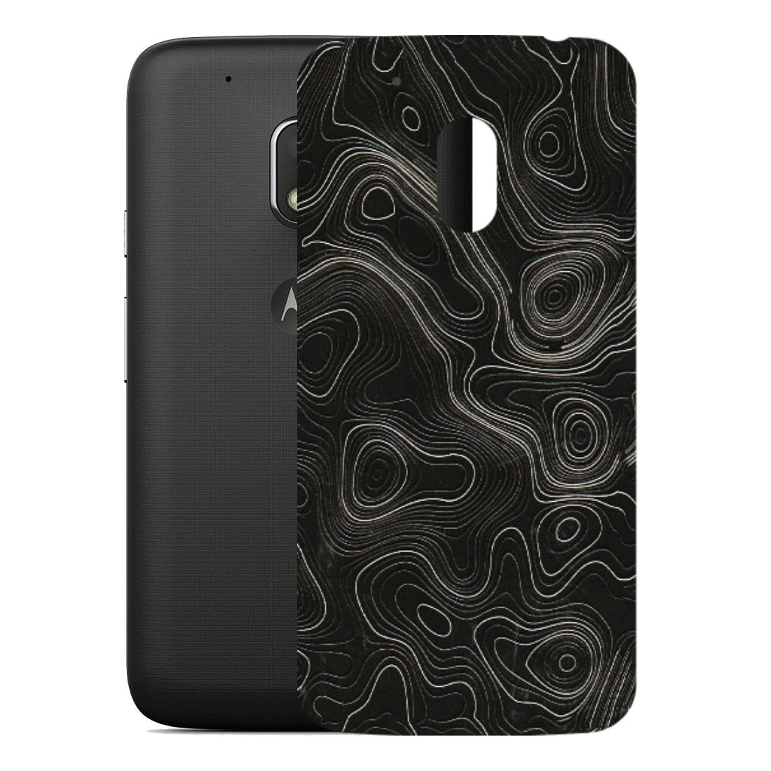 Motorola Phone Skins (All Models) - Black Swirl - 3D Embossed Finish (L-196) Motorola Moto G4 Play