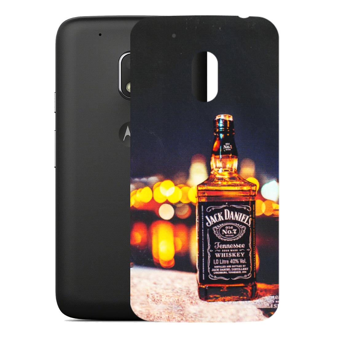 Motorola Phone Skins (All Models) - JD Whiskey Bottle - 3D Embossed Finish (L-20) Motorola Moto G4 Play