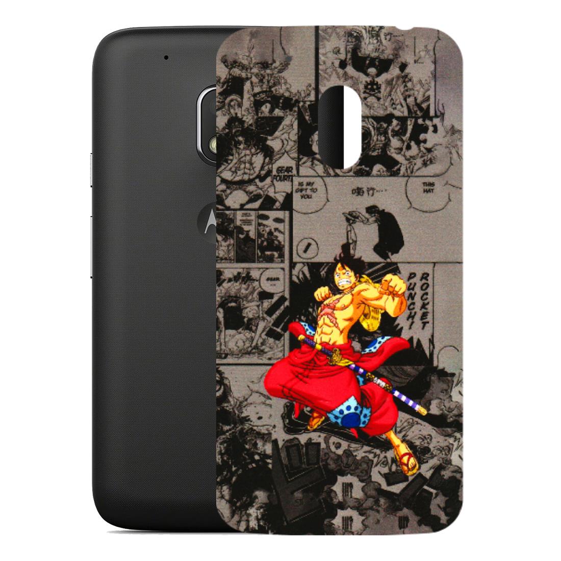 Motorola Phone Skins (All Models) - One Piece Rocket Punch Manga - 3D Embossed Finish (L-25) Motorola Moto G4 Play