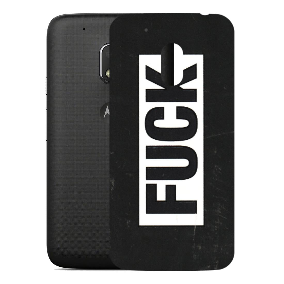 Motorola Phone Skins (All Models) - The F Word - 3D Embossed Finish (L-255) Motorola Moto G4 Play
