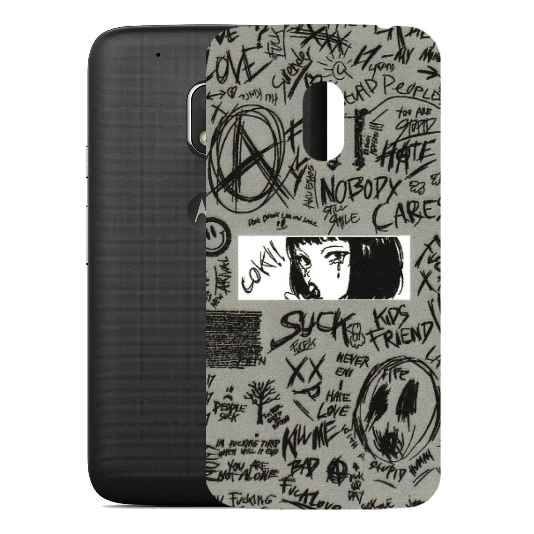 Motorola Phone Skins (All Models) - Never Have Love Anime - 3D Embossed Finish (L-260) Motorola Moto G4 Play