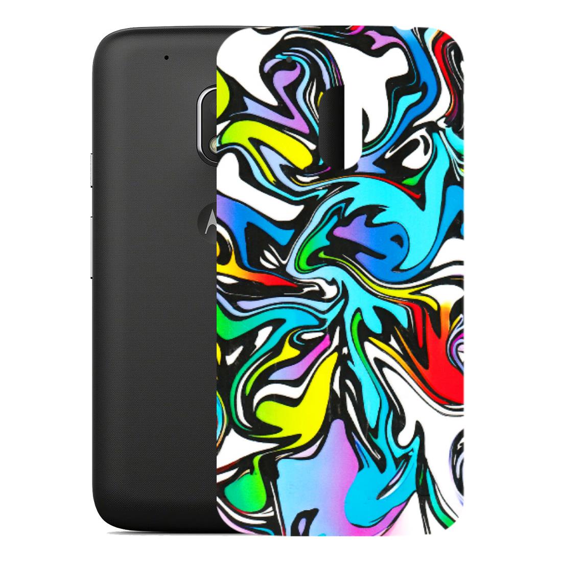 Motorola Phone Skins (All Models) - Abstract Colour Paints - 3D Embossed Finish (L-271) Motorola Moto G4 Play