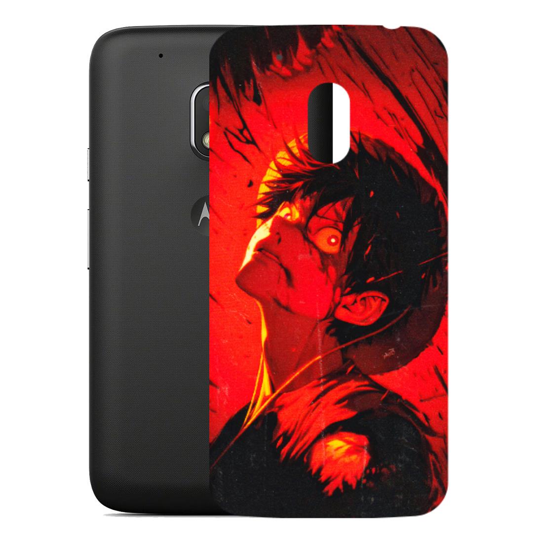 Motorola Phone Skins (All Models) - D.Luffy Power Up One Piece Anime - 3D Embossed Finish (L-326) Motorola Moto G4 Play