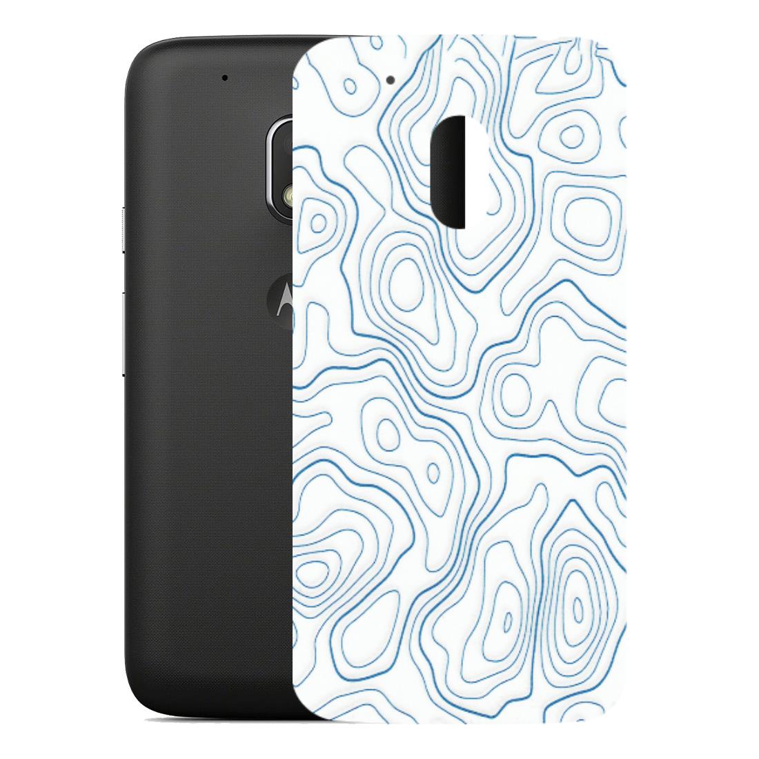 Motorola Phone Skins (All Models) - Blue And White Swirls - Matte Finish (M-139) Motorola Moto G4 Play