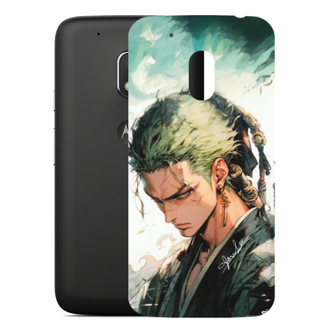 Motorola Phone Skins (All Models) - New Roronoa Zoro One Picece Anime - Matte Finish (M-140) Motorola Moto G4 Play