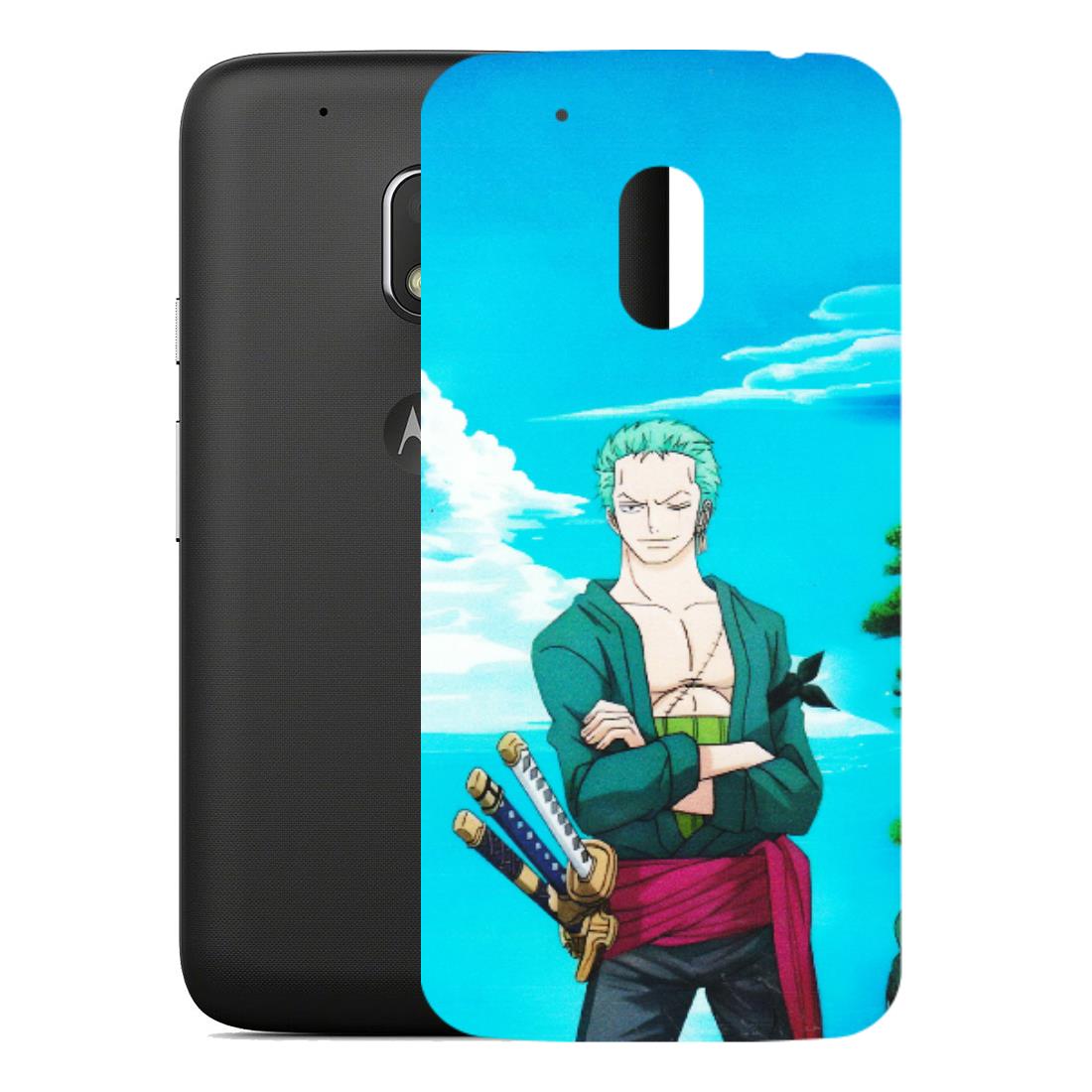 Motorola Phone Skins (All Models) - Cool Swordman Zoro Anime - Matte Finish (M-143) Motorola Moto G4 Play
