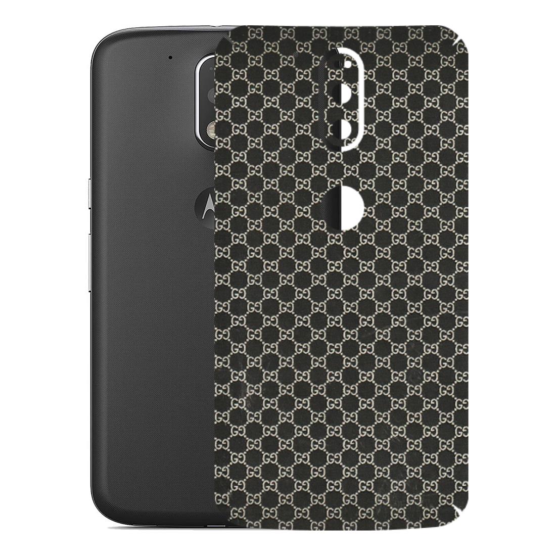 Motorola Phone Skins (All Models) - Black G Print - 3D Embossed Finish (L-109) Motorola Moto G4 Plus