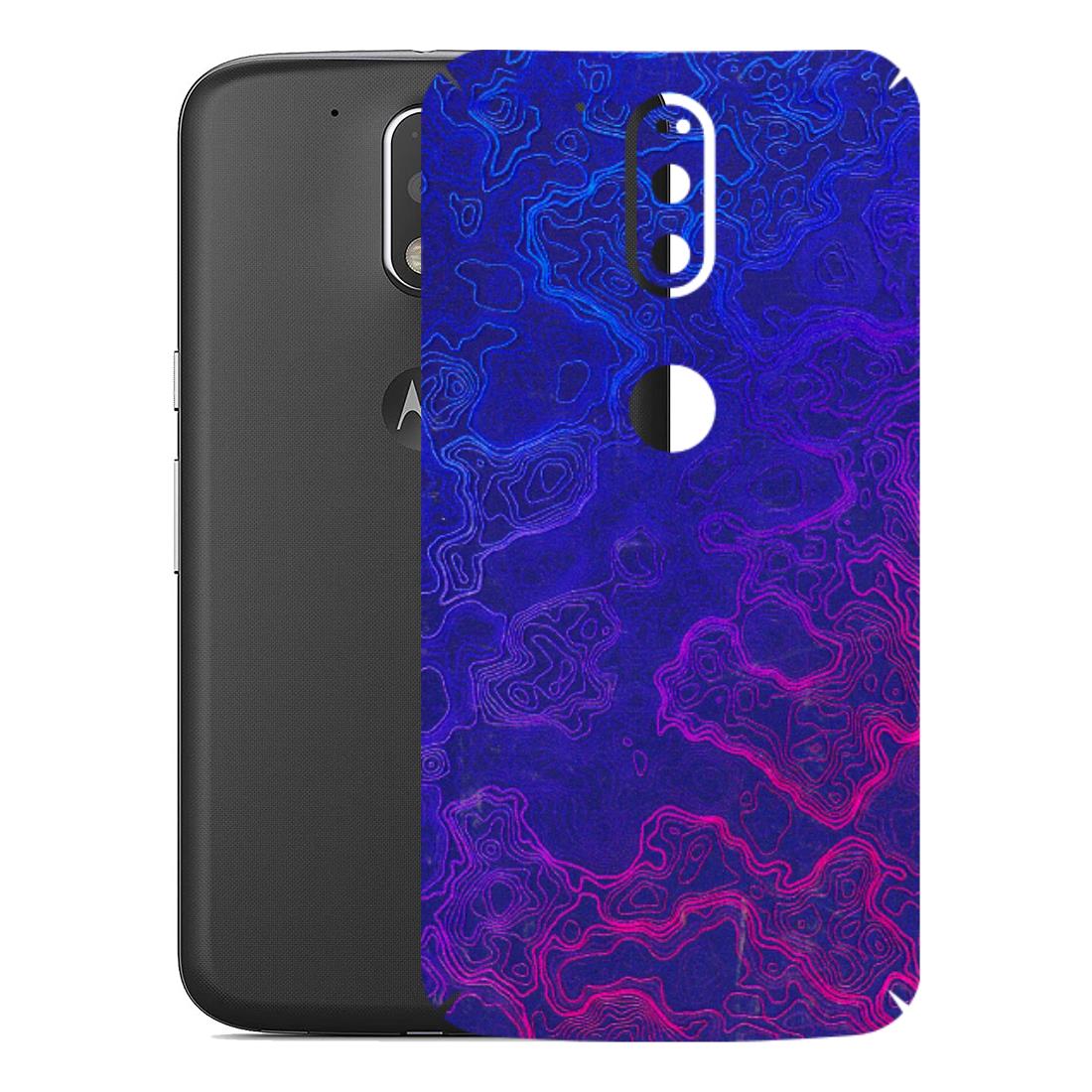 Motorola Phone Skins (All Models) - Purple Ripples Swirl - 3D Embossed Finish (L-314) Motorola Moto G4 Plus
