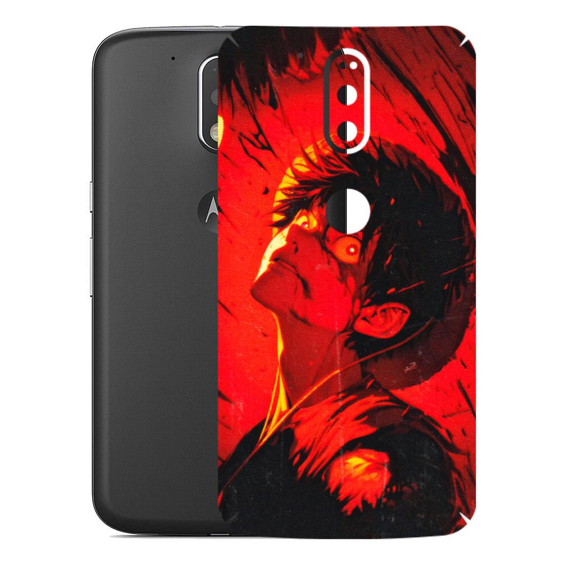 Motorola Phone Skins (All Models) - D.Luffy Power Up One Piece Anime - 3D Embossed Finish (L-326) Motorola Moto G4 Plus