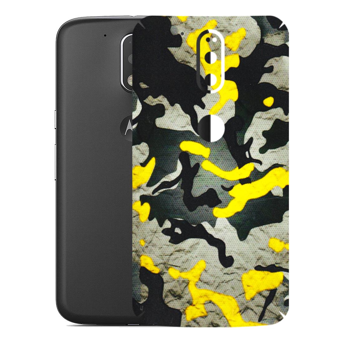 Motorola Phone Skins (All Models) - Yellow Camouflage - 3D Embossed Finish (L-61) Motorola Moto G4 Plus