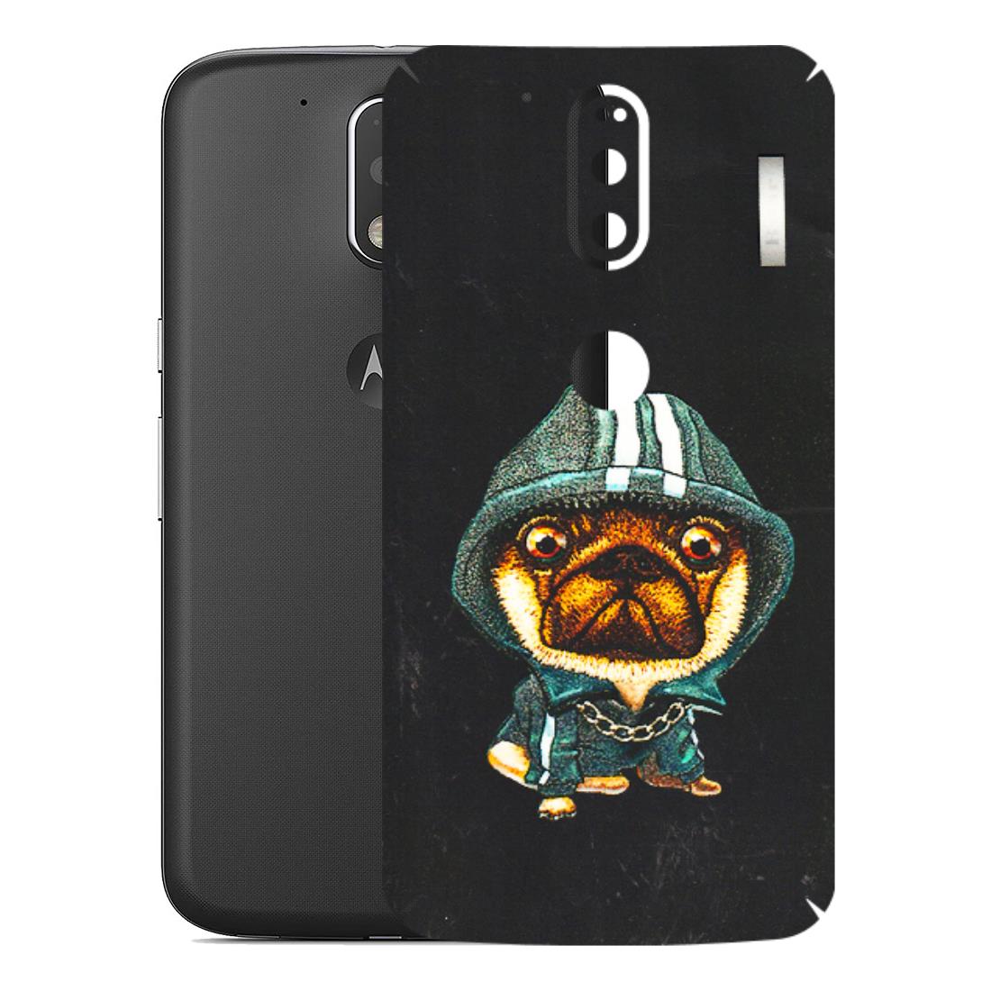 Motorola Phone Skins (All Models) - Puppy N Hoodie - 3D Embossed Finish (L-90) Motorola Moto G4 Plus