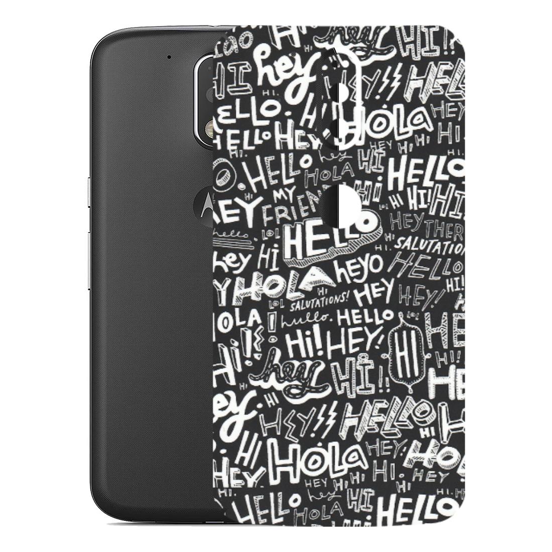 Motorola Phone Skins (All Models) - Hi Hello Doodles - Matte Finish (M-25) Motorola Moto G4 Plus