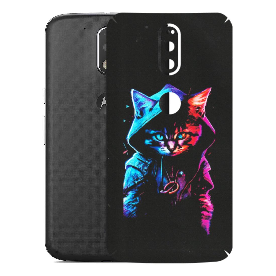 Motorola Phone Skins (All Models) - Cyberpunk Cat - Matte Finish (M-45) Motorola Moto G4 Plus