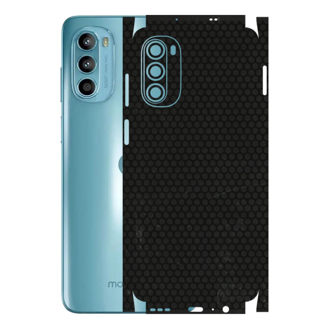 Motorola Phone Skins (All Models) - Black honeycomb - 3D Embossed Finish (L-114) Motorola Moto G52