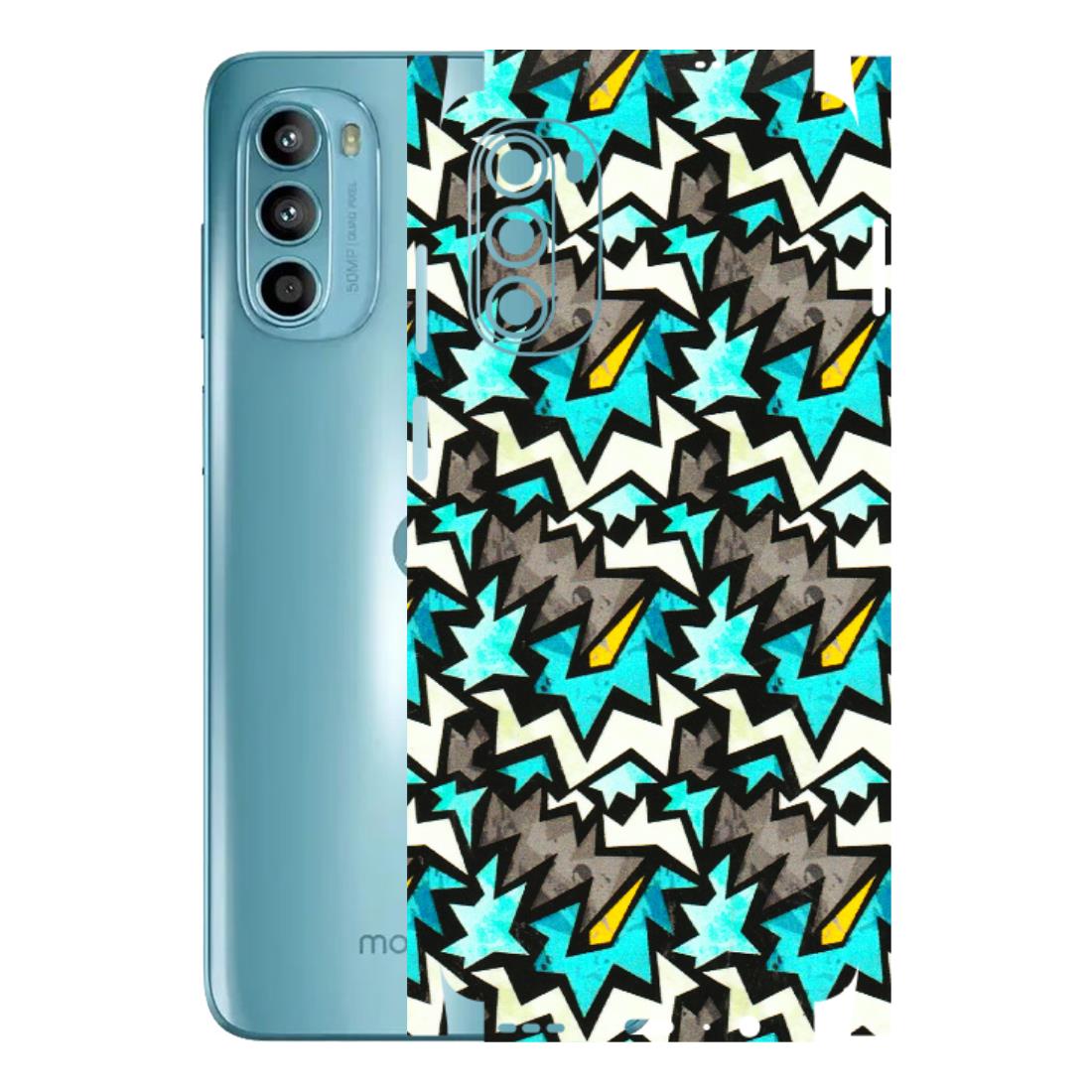 Motorola Phone Skins (All Models) - Funky Zig Zag - 3D Embossed Finish (L-223) Motorola Moto G52