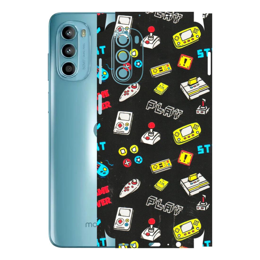 Motorola Phone Skins (All Models) - Gaming Doodles - 3D Embossed Finish (L-224) Motorola Moto G52