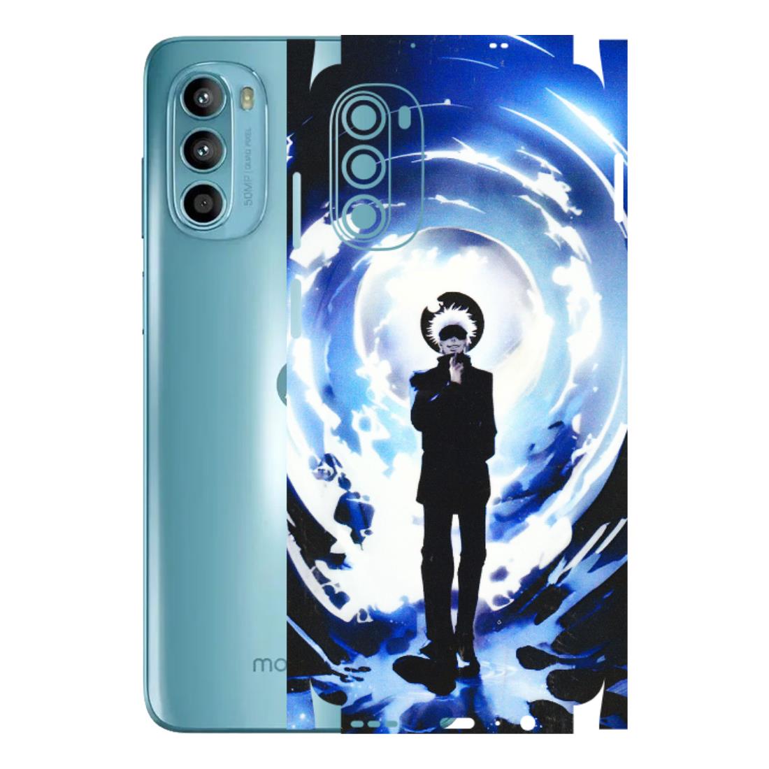 Motorola Phone Skins (All Models) - Satoru Gojo Dark Blue - 3D Embossed Finish (L-235) Motorola Moto G52