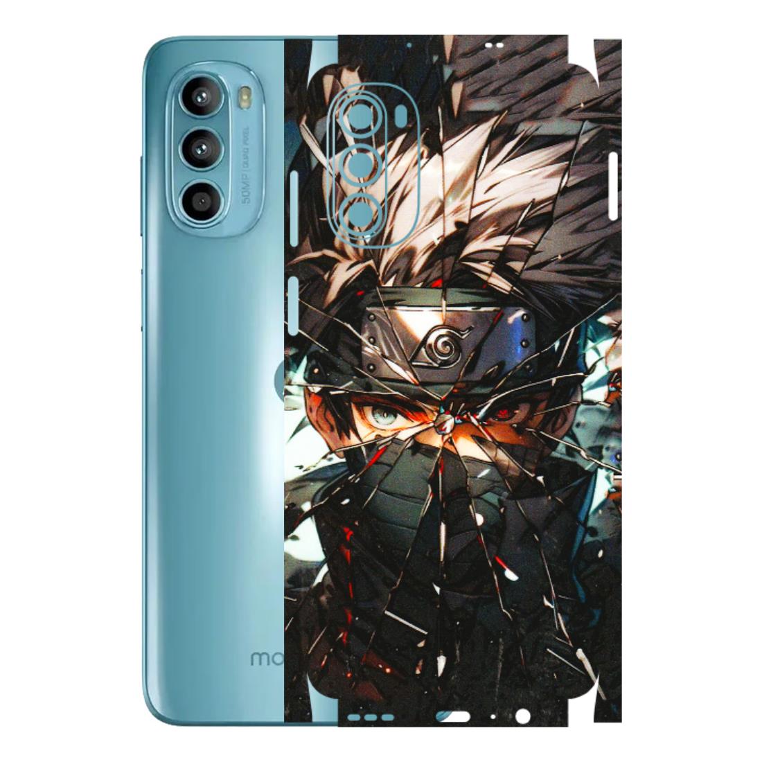 Motorola Phone Skins (All Models) - Kakashi Shattered Glass Effect - 3D Embossed Finish (L-237) Motorola Moto G52