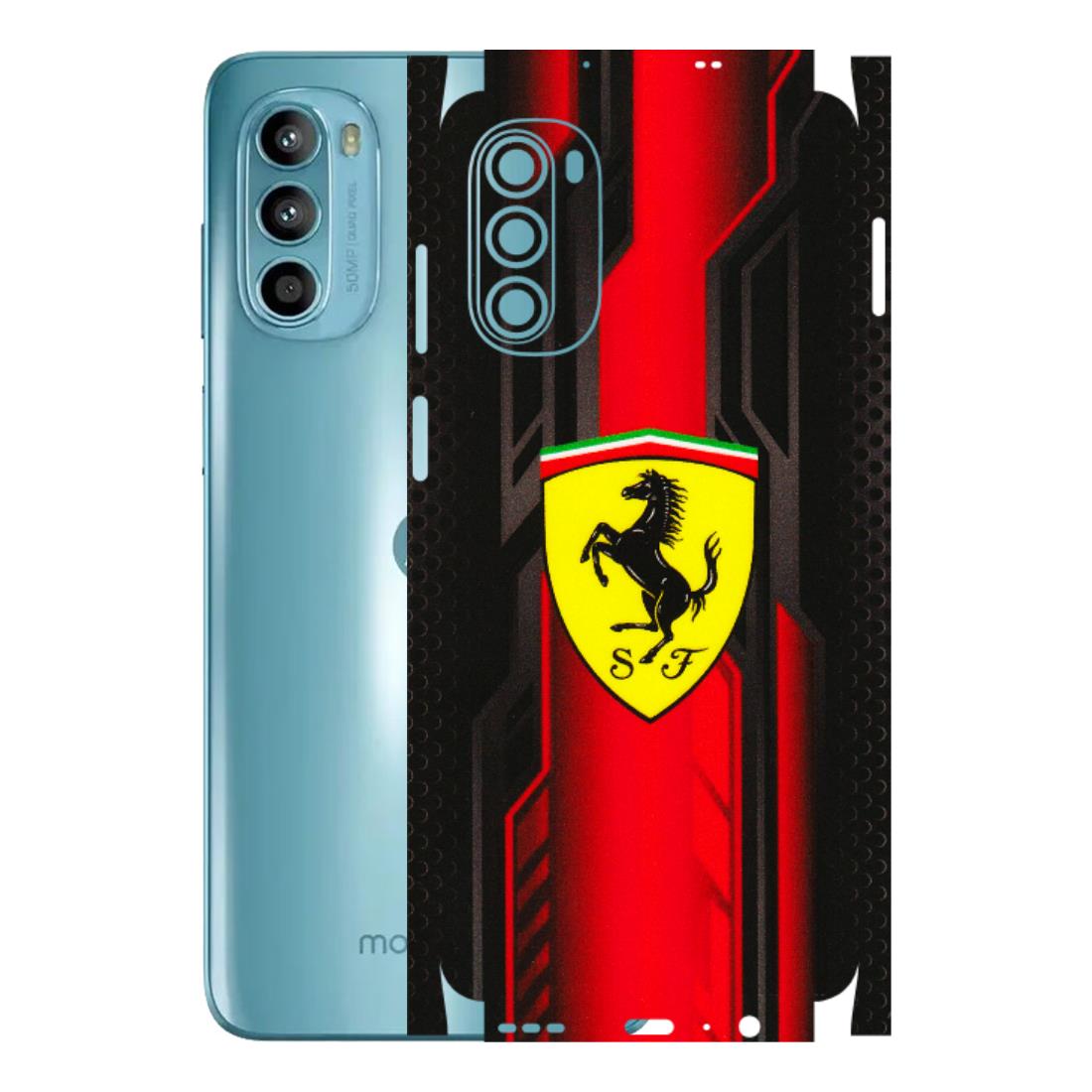 Motorola Phone Skins (All Models) - Black Ferrari Logo - 3D Embossed Finish (L-253) Motorola Moto G52