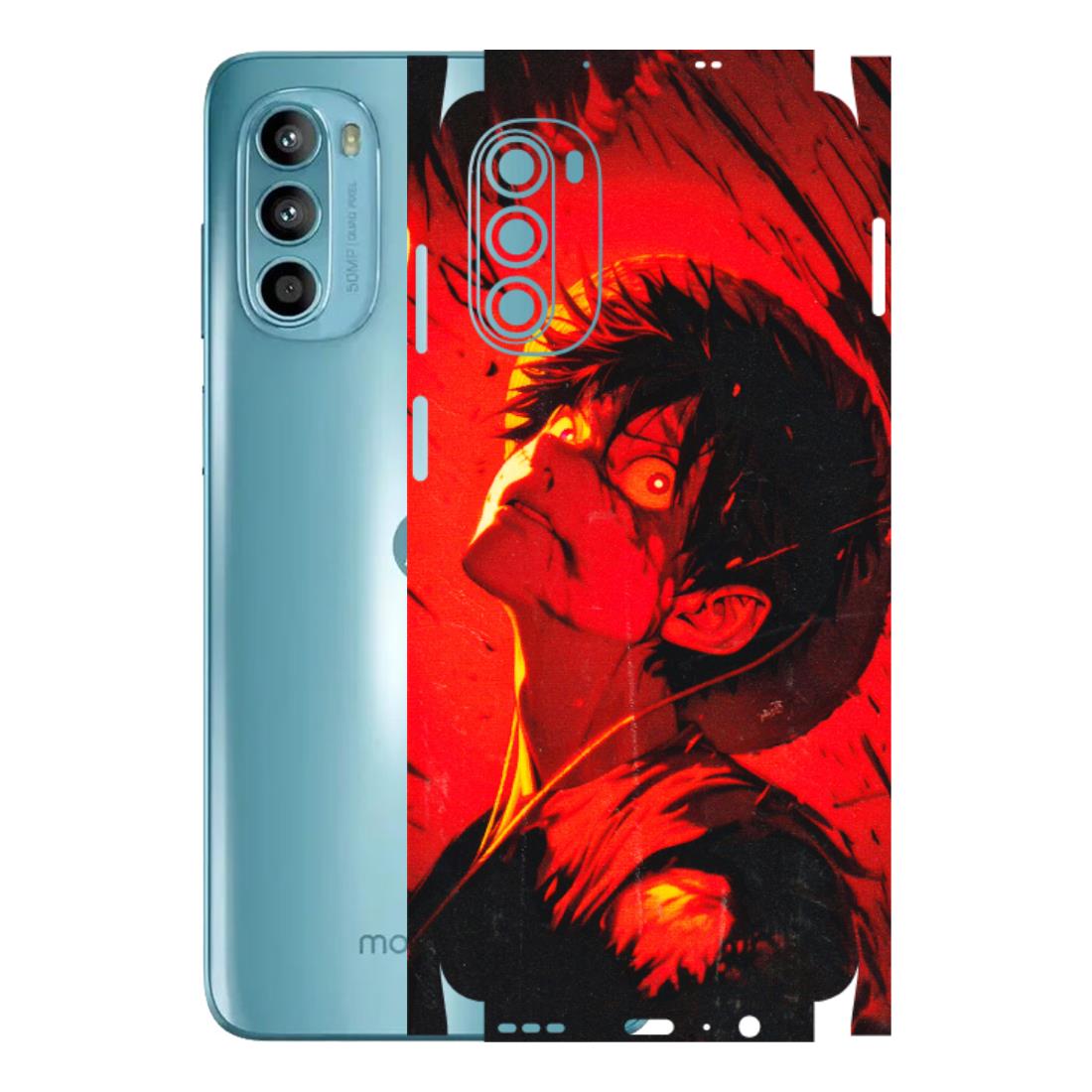Motorola Phone Skins (All Models) - D.Luffy Power Up One Piece Anime - 3D Embossed Finish (L-326) Motorola Moto G52